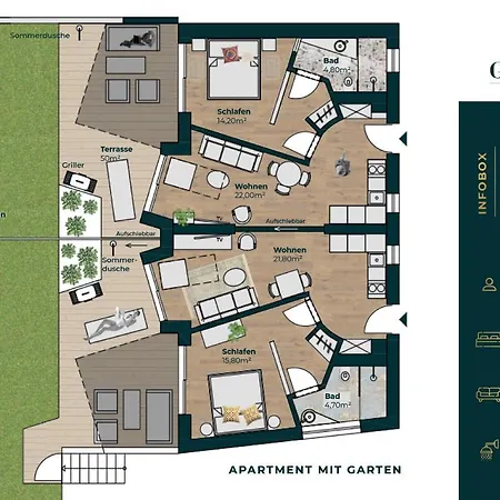 Grazios Luxusapartments Mit Dachterrasse Oder Garten, Kostenlose Parkplatze, E-tankstelle Graz